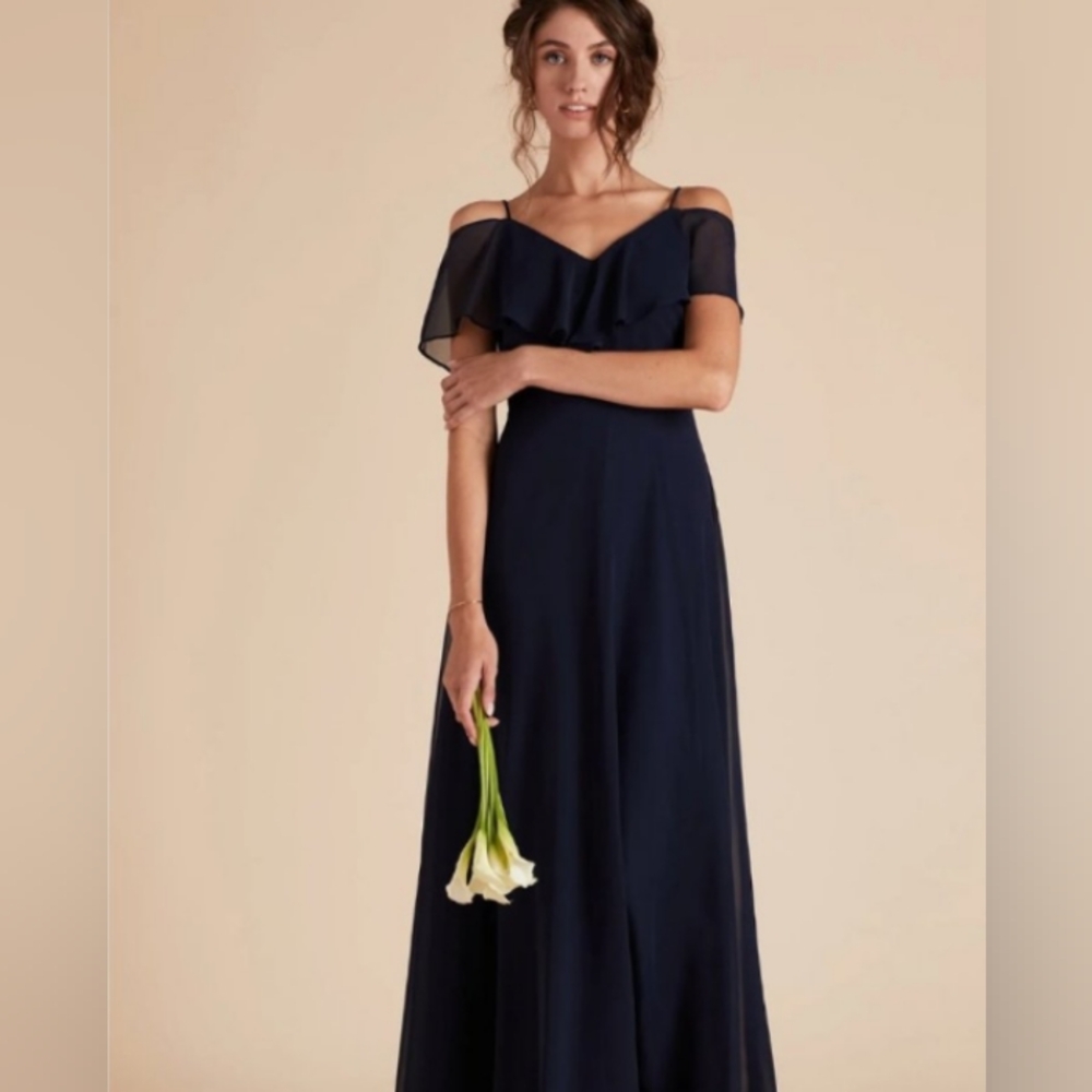 Birdy Grey Jane Convertible Dress Chiffon Navy Sz XL